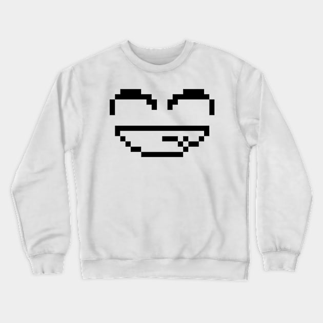 Pixel Grin Crewneck Sweatshirt by sonic7ischaos